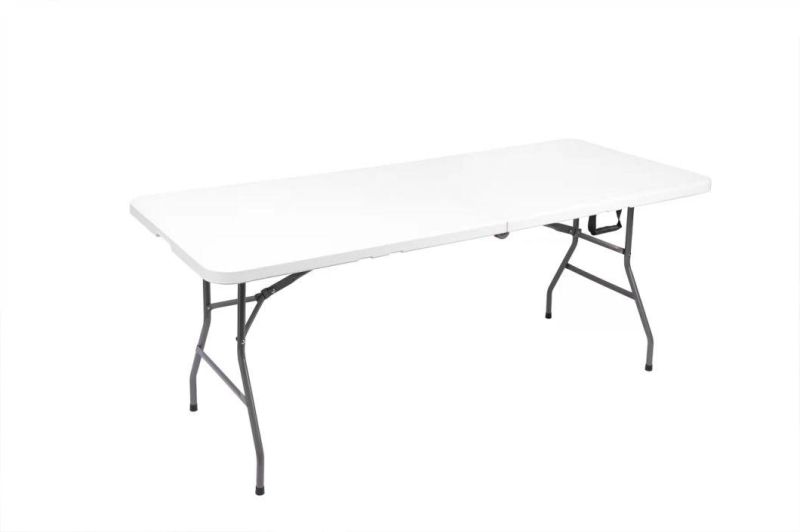 6FT Folding in Half Table in 180X74X74cm Foldable Table in 72inches Folding Table