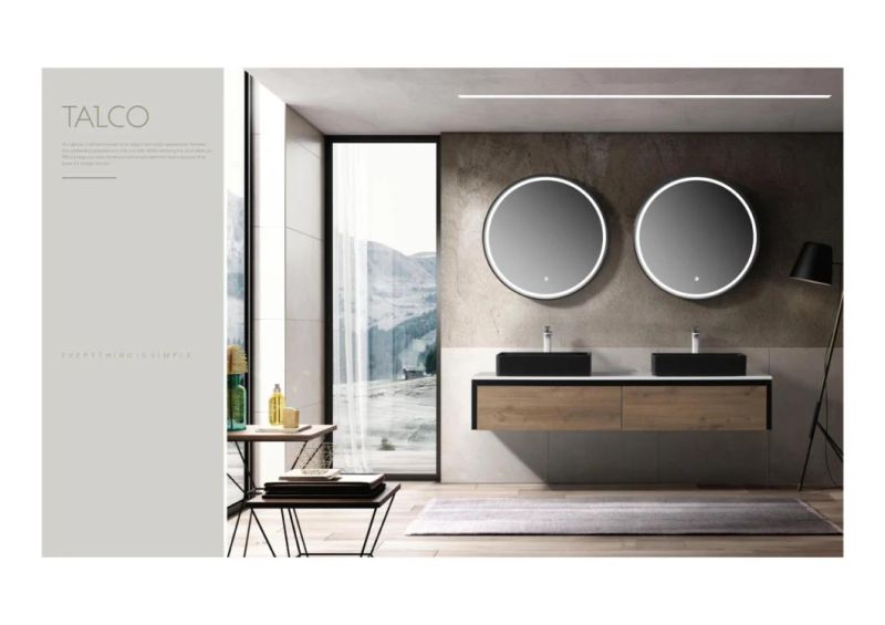 Talco 1800 Modern MDF European Bathroom Furniture with LED Round Mirror