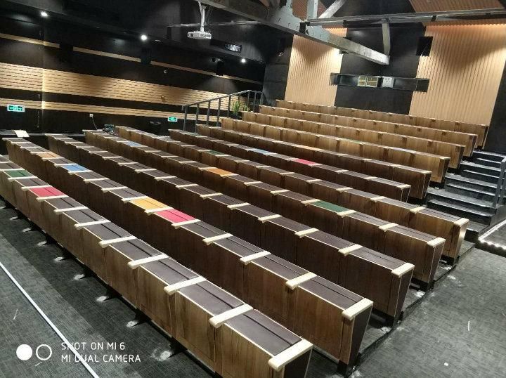Wooden Back and Seat Cinema Theatre School Church Auditorium Conference Steating