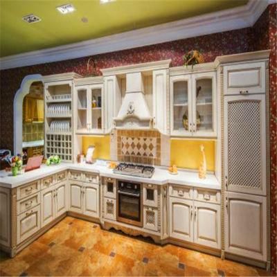 Luxury Simple Design European Solid Wood Kitchen Cabinet