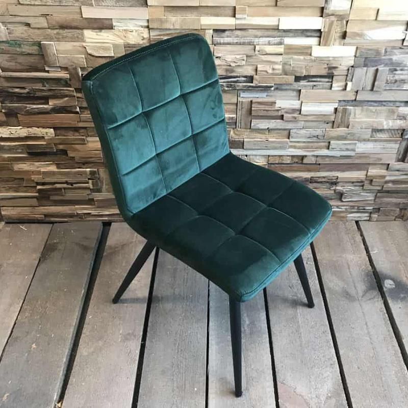 European Design Velvet Fabric Dining Chair with Metal Leg