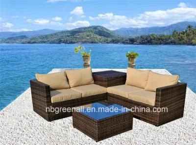 4PCS Wicker/Rattan Garden Sofa Patio Wicker Home Hotel Outdoor Furniture