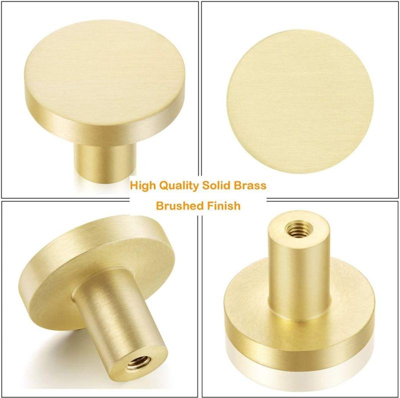 Round Gold Dresser Drawer Pulls Handles Knob