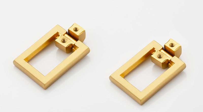 Modern Furniture Hardware Fittings Door Ring Pulls Gold Dresser Drawer Pull Ring Knob Drop Ring Pulls Handles Zinc Alloy Wardrobe Cabinet Door Handle OEM ODM