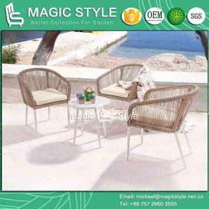 Rattan Wicker Coffee Set Wicker Club Set Outdoor Furniture Coffee Table Hotel Project Furniture Patio Dining Chair (Magic Style)