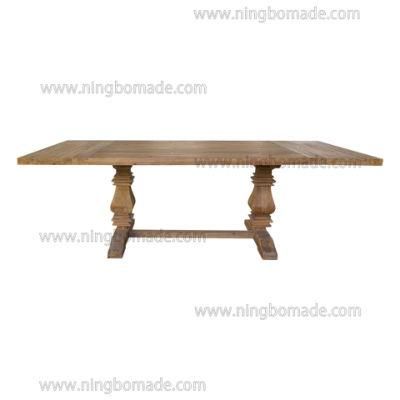 French Classic Provincial Vintage Furniture Natural Reclaimed Fir Wood Extension Table
