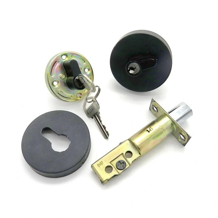 Commercial Residential Use Round Escutcheon Double Cylinder Deadbolt Door Lock