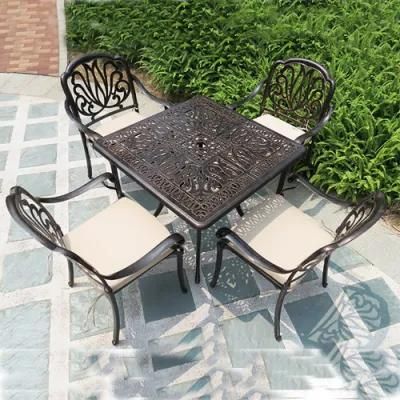 Outdoor Metal Furniture Dining Table Chairs