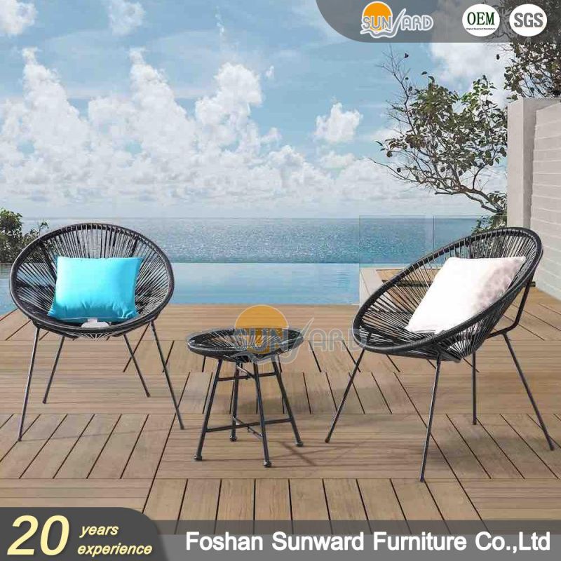 Newest Design Outdoor Chinese Aluminium UV Resistance Leisure Garden Hotel Resort Villa Home Patio Woven PE Wicker Rattan Modern Balcony Chair Set
