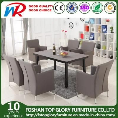 New Product 1.2mm Aluminium and 2*2 Textilene Fabric Outdoor Dining Table Sets (TG-6201)