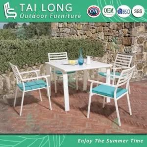 Chinese Garden Dining Set Outdoor Dining Chair Aluminum Dining Table Living Rectangle Table Patio Furniture