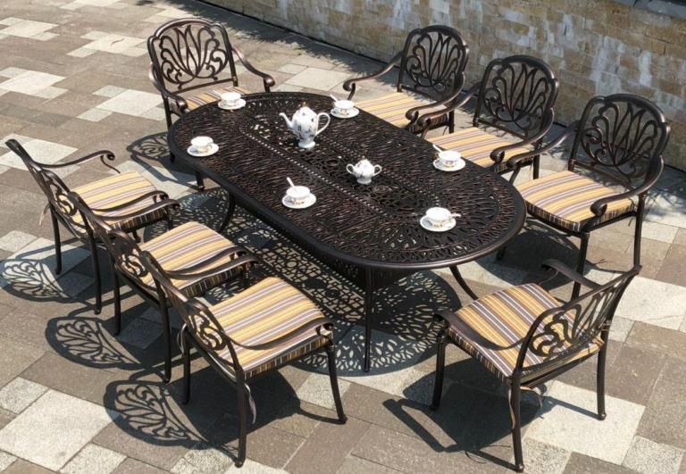 Outdoor Furniture Cast Aluminium Outdoor Armchair Garden Chairs for Balcony or Patio