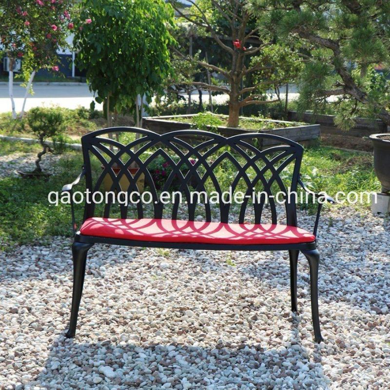 All Weather Outdoor Cast Aluminum Garden Furniture 5-Piece BBQ Table Set in Black
