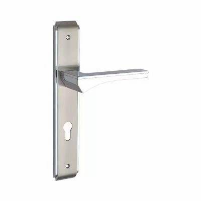 Main Door Handle Zinc Alloy Lever Door Handle Lock on Plate