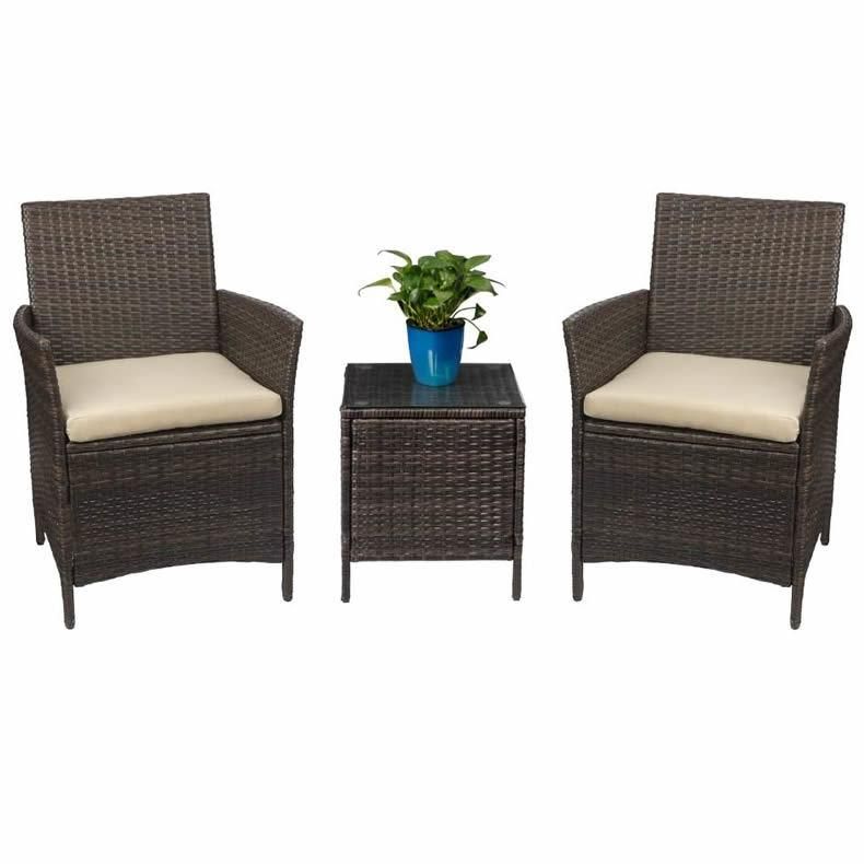 Luxury Patio Furniture Outdoor Wicker Conversation Set Garden Sets Rattan