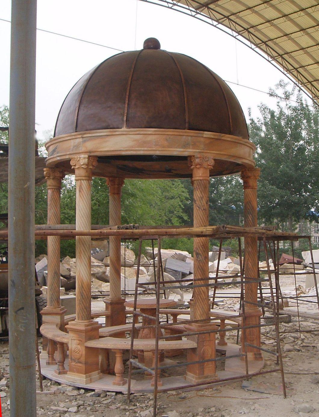 Beautiful European Style Marble Dome Gazebo with Eight Columns Manufacturer in China