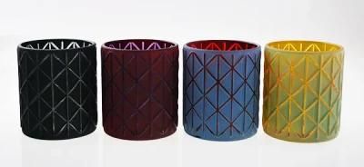 Glass Candle Holder in Different Color and Patterns