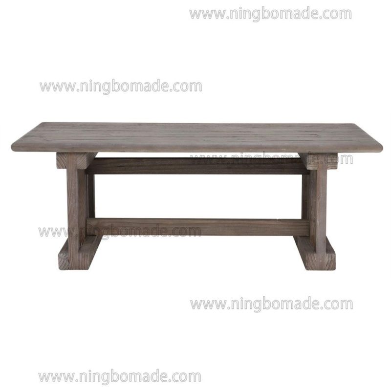 Scandinavian Countryside Style Designed Home Furniture Cold Smoky Grey Reclaimed Fir Wood Coffee Table