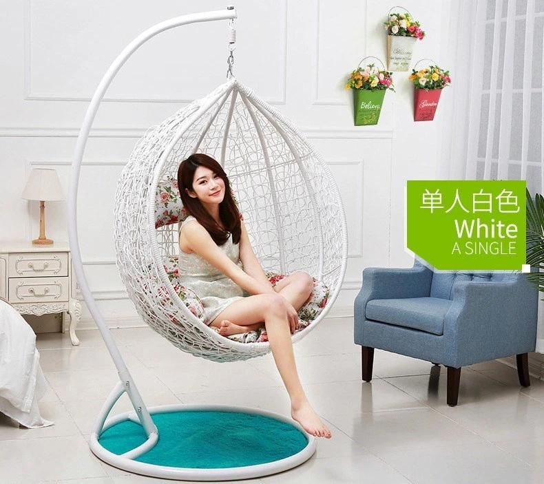 Rattan Wicker Cane Patio Hanging Egg Swing Chair Garden Cane Furniture Leisure Chair Single Weave Chair