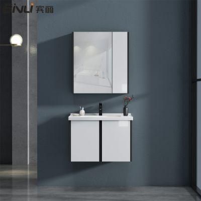 European Hot Selling White Luxury Waterproof Storage Space Cabinet Bathroom Vanities