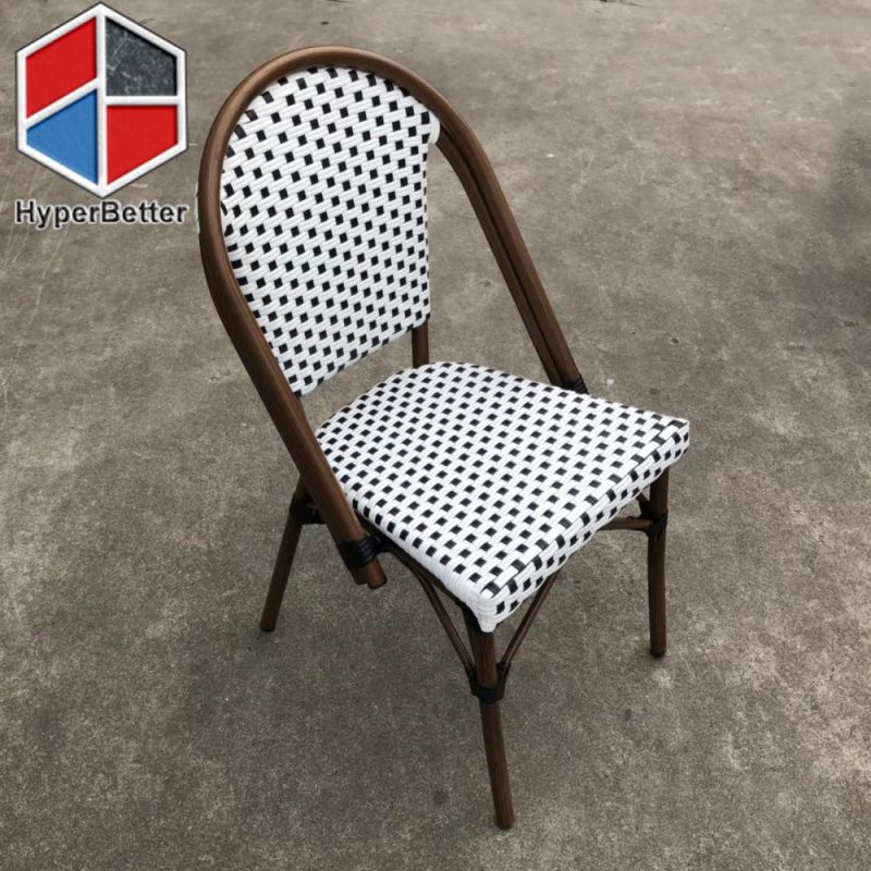 Pure White Rattan Dining Chair Stackable