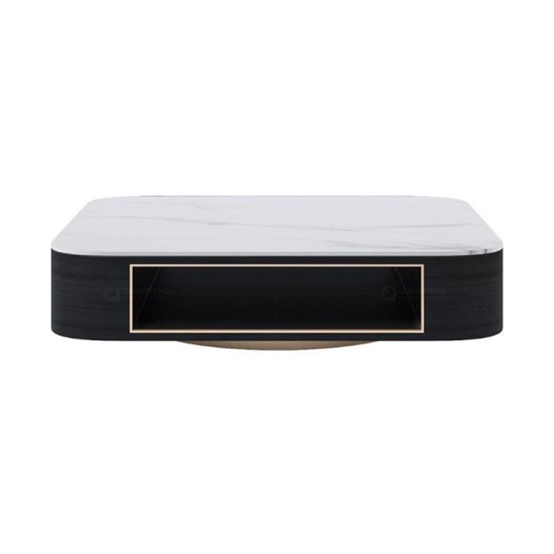 European Designer Small Square White Coffee Table