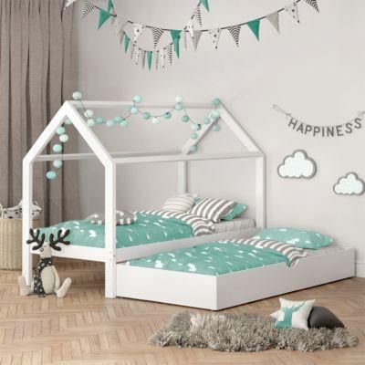 Children&prime;s Bed White Sleeping Place Under Bed House Bed