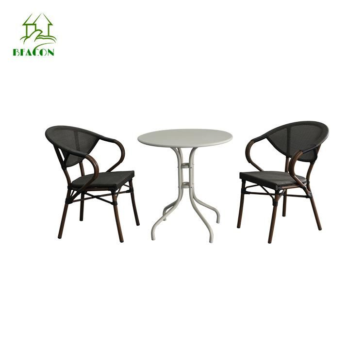 Modern Outdoor Leisure Aluminum Restaurant Dining Table and Chairs Garden Furniture Set