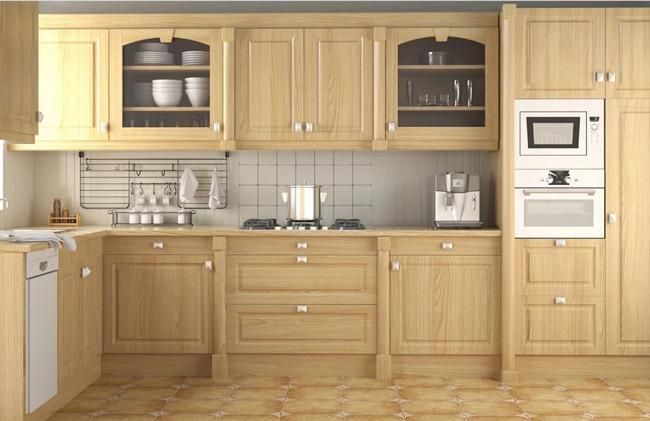 Solid Wood Modern European Style Factory Custom Solid Wood Shaker Kitchen Cabinets