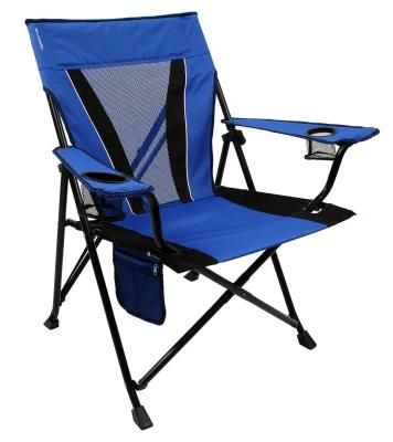 Camping Chair Mesh High Back Ergonom with Cup Holder Armrest Pocket