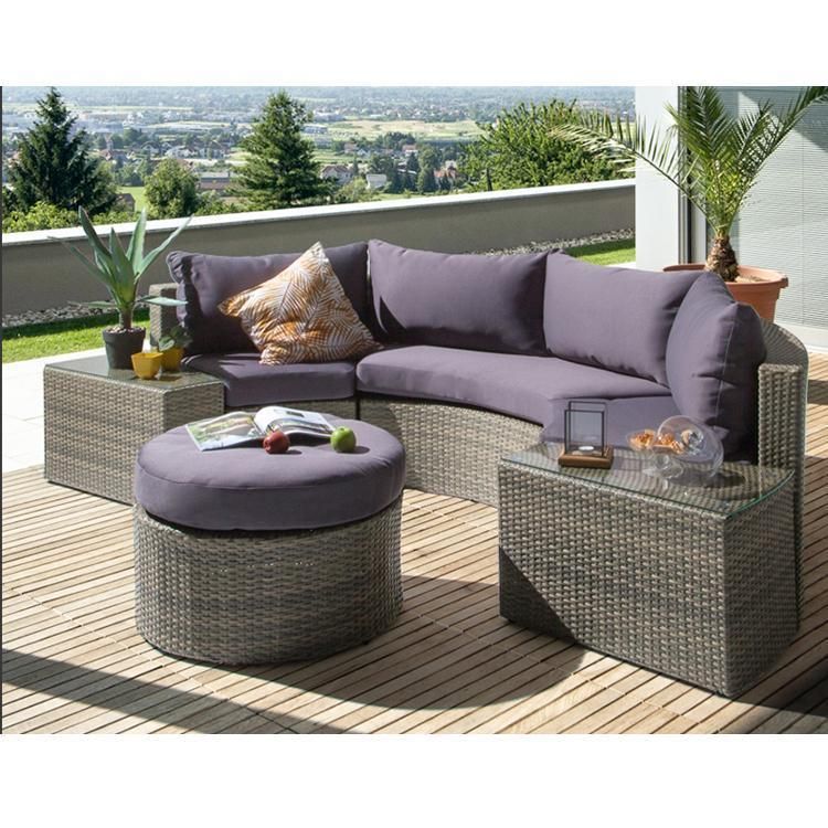Garden Lounge Furniture Patio Wicker Sectional Outdoor Rattan Sofa Set