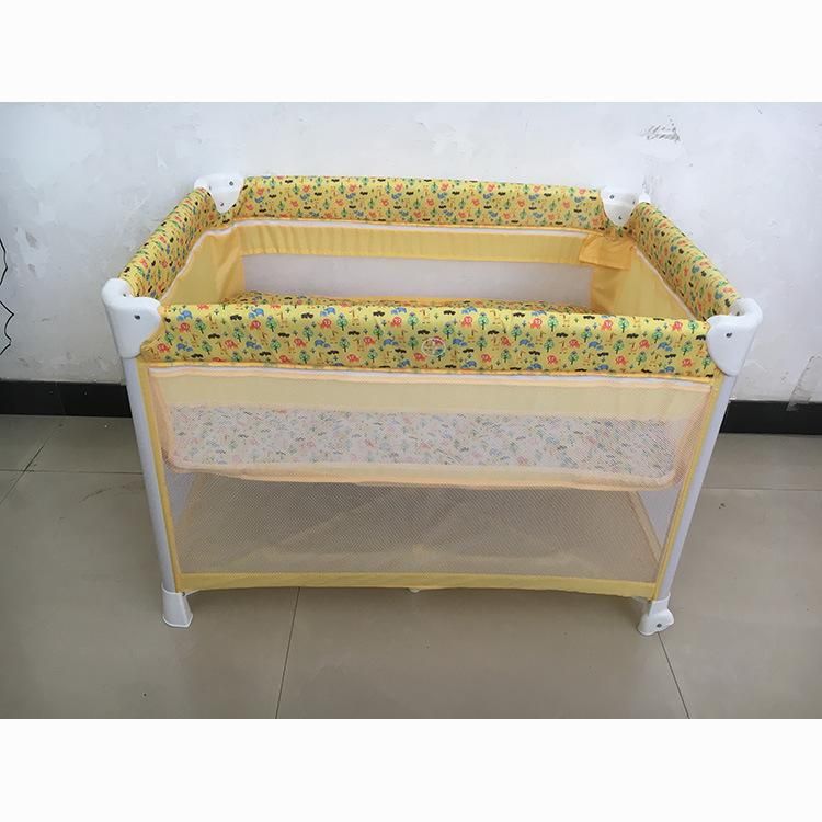 Wholesale Baby Cuna Corral Bebe Foldable Playpen Sleeping Babybed Cribs Travel Cot Bassinet with Luxury Mosquito Net