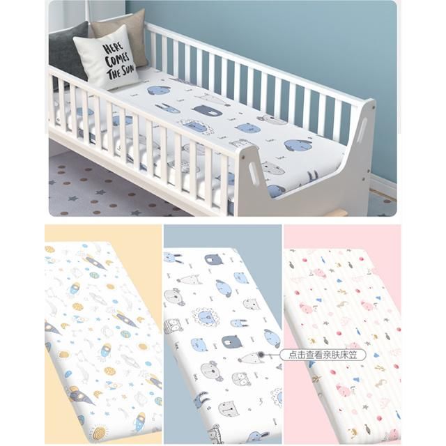 Manufacturer Solid Wood Bed Folding Baby Cot with Mosquito Net