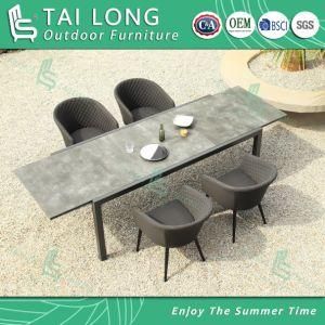 Outdoor Fabric Chair with Extension Table Garden Furniture