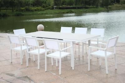 European Hotel OEM Customized Foshan Metal Chair Extensible Dining Table