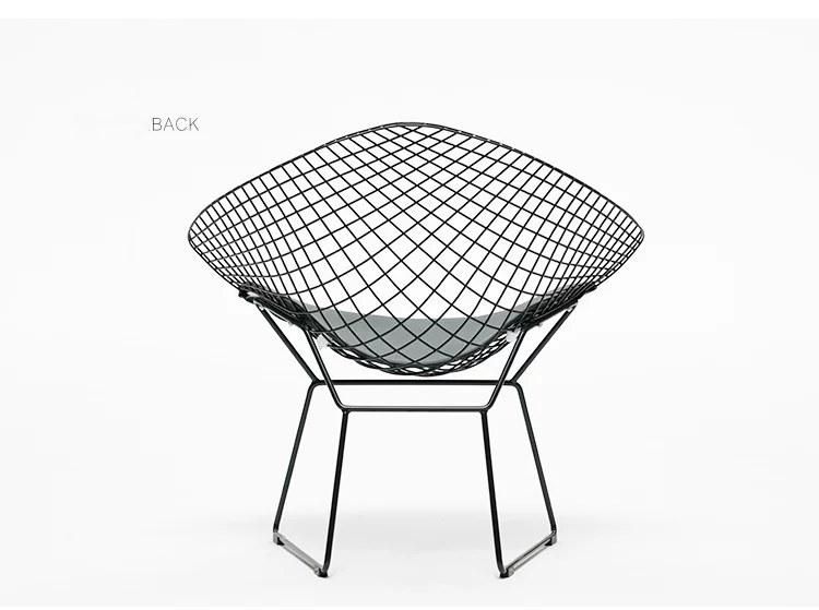 Club Wedding Event Dressing Room Golden Iron Metal Wire Restaurant Leisure Chair Nordic Style Metal Wire Garden Chair