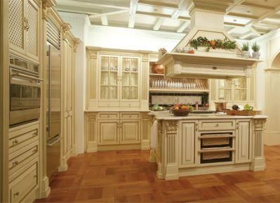 Luxury European Royal Solid Wood French Provincial Style China Factory Supply Classic Kitchen Cabinets