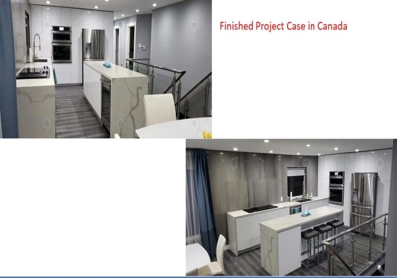 Modern HPL Melamine Modular Kitchen Cabinet for Prefabricated Residential House Kitchen