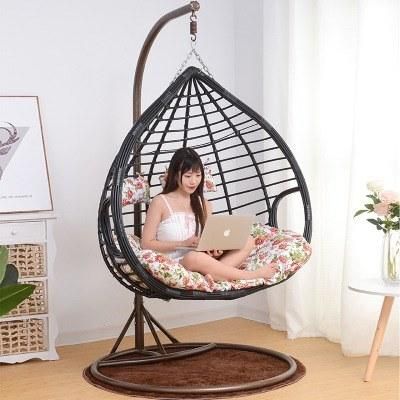 New Design Home Cane Furniture Casual Outdoor Patio Swing Chair Egg Wicker Armchair