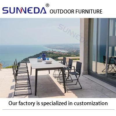 Villa Beach Backyard European Style Aluminium Alloy PVC Outdoor Furniture