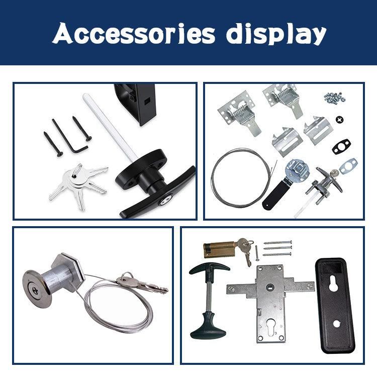 Double Roll up European Style Locks Keys Garage Door Side Opener Lock Latch Garage Door Locking System for Swing Garage Door