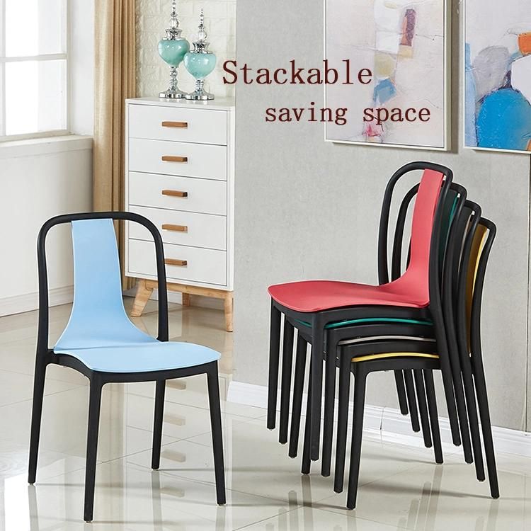 Designer Stool Black White Plastic Airport Waiting Chair Luxury European Household Kitchen Leisure Chairs for Dining Room Olx