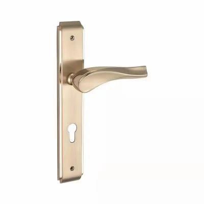 Zinc Alloy One Side Handle One Side Pull Knob Front Entry Door Handle on Plate