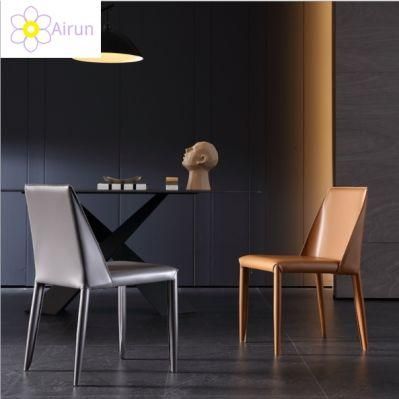 Home Modern Simple Desk Makeup Coffee Chair Nordic Light Luxury Leather Dining Chair