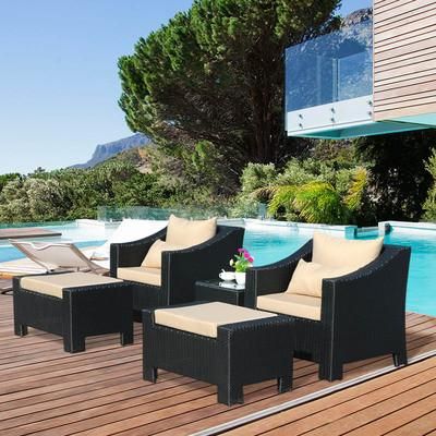 European Back Rattan Chair Sofa Woven Furniture for Single Household Use