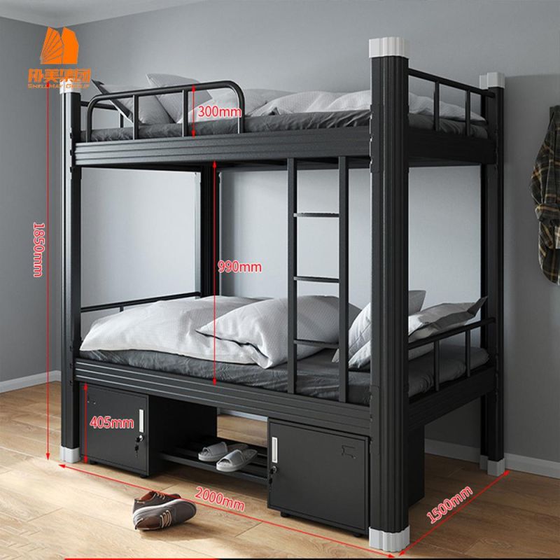 European Style Modern Student Dormitory Double Bed, Factory Direct Sale.