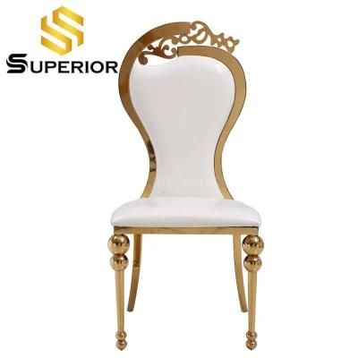 2020 New Product Hot Selling Royal Gold Metal Dining Chair