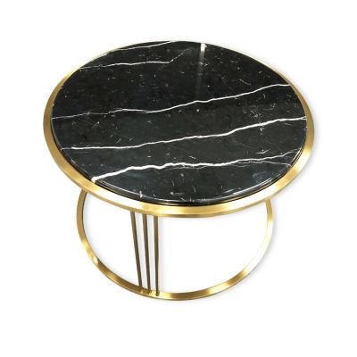 European Style Marble Top Metal Coffee Table Living Room Furnitures Side Table