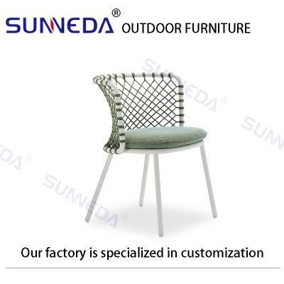 European Style Outdoor Luxury UV-Proof Hand-Weaved Rope Waterproof Garden Rocking Chair Coffee Chair