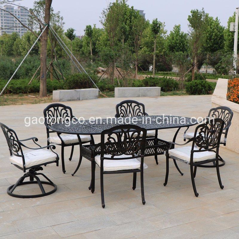 Bronze Black White Elizabeth European Style Heavy Duty Cast Aluminum Outdoor Garden Furniture